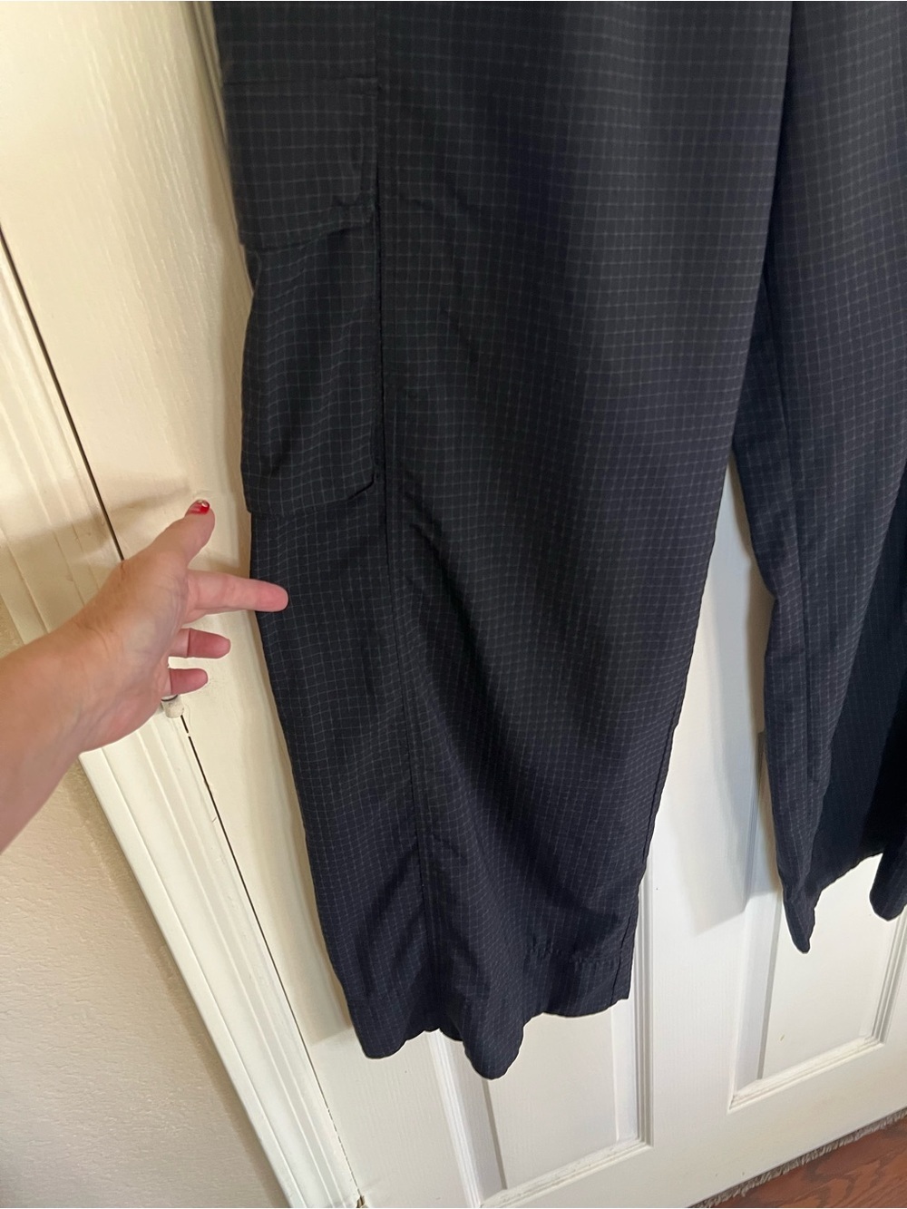 Fabletics Black Ripstop Cargo Wide Leg Pants Drawstring Utility Size Large - Picture 4 of 9
